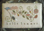 PLUM STREET SAMPLERS "Hello Summer"  Counted Cross Stitch Pattern  Eagle, American Flag, Flowers, Water Mellon, Series, Paper Pattern