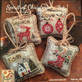 LILA'S STUDIO "Spirit of Christmas - Set 1"  Counted Cross Stitch Pattern  Christmas, Ornaments, Church, Rejoice, Love, Paper Pattern