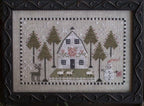 PLUM STREET SAMPLERS "A Country Winter" Cross Stitch Pattern, Sheep, Snowman, Barn, Paper Pattern