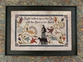 THE BLUE FLOWER "Night Walked Down" Cross Stitch Chart, Black Cat, Autumn, Pattern Only