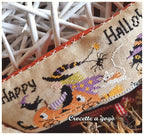 Crocette A Gogo  "Halloween Car"  Counted Cross Stitch Pattern  Autumn, Pumpkin, Trick or Treat, Paper Pattern