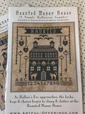 ARTFUL OFFERINGS "Haunted Manor House" (A Simple Halloween Sampler), Counted Cross Stitch, Pattern Only