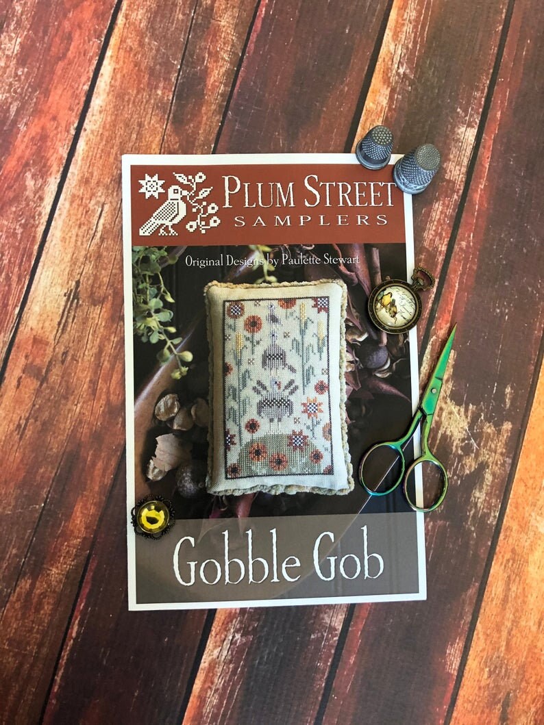 Gobble Gob | Plum Street Samplers | Counted Cross Stitch | Cross Stitch Pattern | Pattern Only