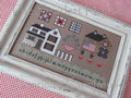 The SCARLETT HOUSE "American Farmhouse"  Counted Cross Stitch Pattern  Sampler, Alphabet, Quilts, Pattern Only