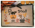 Crocette A Gogo   "Boo!!"  Counted Cross Stitch Pattern  Halloween, Autumn, Black Cat, Jack-O-Lantern, Ghost, Italy, PAPER PATTERN