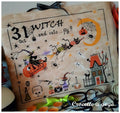 THE FLYING PUMPKIN by Crocette A Gogo   "La Zucca Volante"  Counted Cross Stitch Pattern  Halloween, Witch, Autumn, Black Cat, Ghost