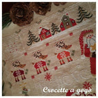 BELIEVE IN CHRISTMAS by Crocette A Gogo    Counted Cross Stitch Paper Pattern  Santa, Reindeer, Sleigh, Presents, Snowflakes, Winter