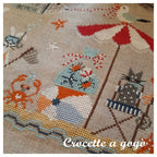 RELAX BEACH by Crocette A Gogo   Counted Cross Stitch Pattern  Summer, Beach, Crab, Cat, Bunny, Fish, Italy, Paper Pattern