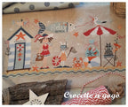 RELAX BEACH by Crocette A Gogo   Counted Cross Stitch Pattern  Summer, Beach, Crab, Cat, Bunny, Fish, Italy, Paper Pattern
