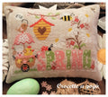 HELLO SPRING by Crocette A Gogo   Counted Cross Stitch Pattern  Birdhouse, Bees, Flowers, Ladybug, Chicks, Italy, Paper Pattern