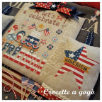 Crocette A Gogo   "FREEDOM"  Counted Cross Stitch Pattern  Summer, Patriotic, Americana, July, Paper Pattern