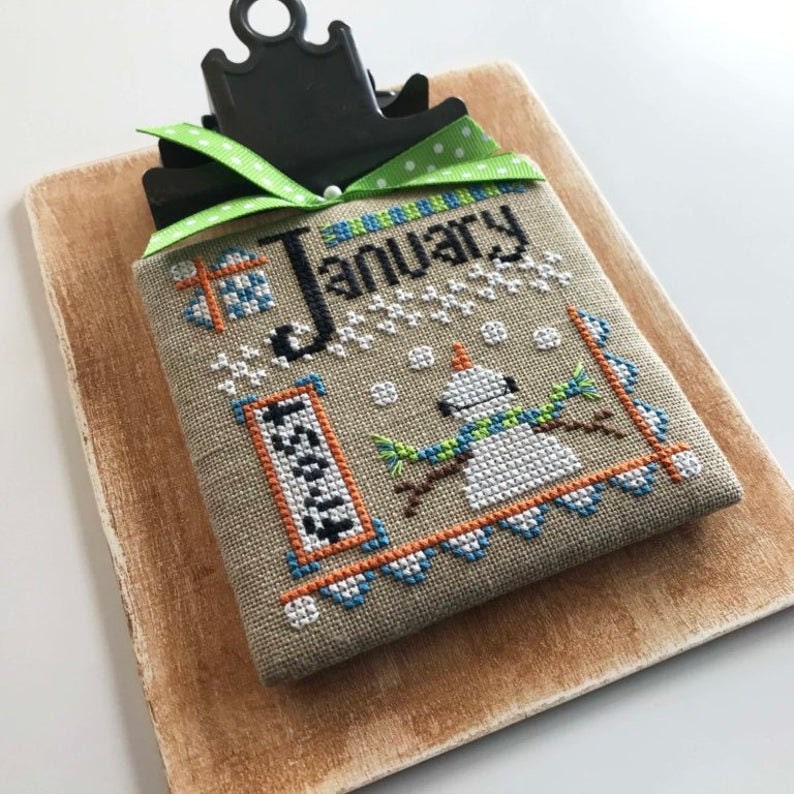 A YEAR of CELEBRATIONS  by Hands On Designs  Counted Cross Stitch  Pattern, 12 Monthly Charts, Paper Pattern