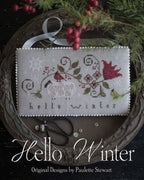 PLUM STREET SAMPLERS "Hello Winter"  Counted Cross Stitch Pattern  Sheep, Cardinal, Snowflakes, Series, Paper Pattern