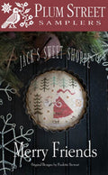 PLUM STREET SAMPLERS "Jack's Sweet Shoppe - Merry Friends"  Counted Cross Stitch Pattern  Christmas, Santa, Snowman, Tart, Paper Pattern