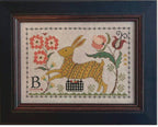 LA~D~DA "B Is For Bunny "  Counted Cross Stitch Pattern  Hare, Bunny, Rabbit, Flowers, Sampler, Spring, Paper Pattern