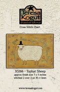 TERESA KOGUT "Tophat Sheep"  Counted Cross Stitch Pattern  Sheep, Spring, Baa Baa, Folk Art, Pattern Only