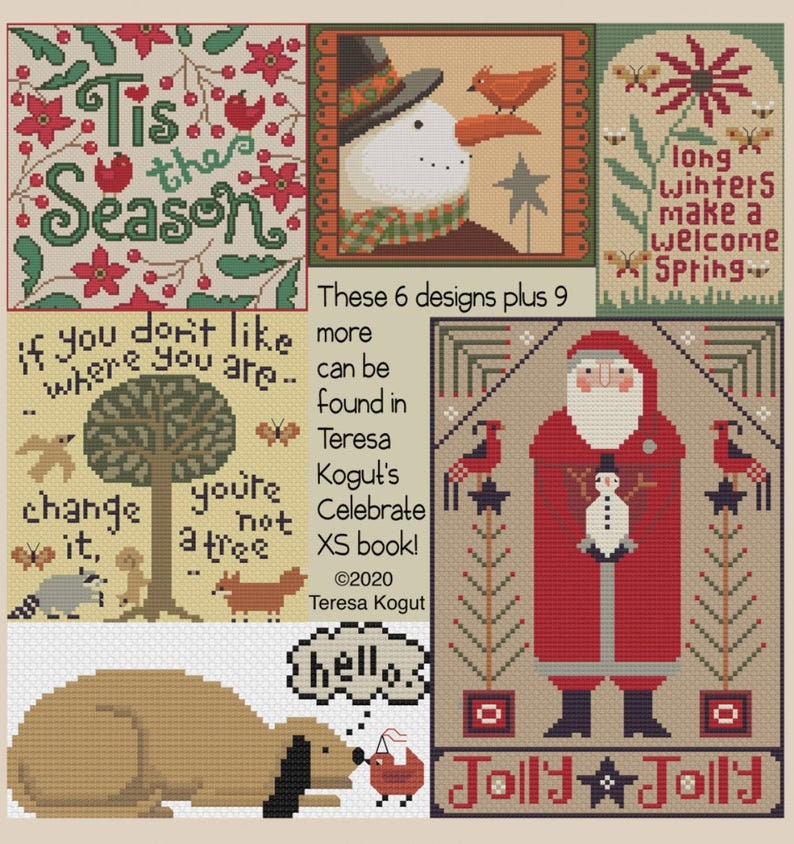 TERESA KOGUT "CELEBRATE"  Counted Cross Stitch Patterns  A Collection of 15 Cross Stitch Charts, Pattern Only