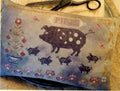 STACY NASH "Spotted Pigs" Pinkeep, Counted Cross Stitch Pattern, Primitive, Pattern Only