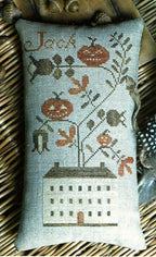 STACY NASH "Jack's House Pinkeep" Counted Cross Stitch Pattern, Autumn, Fall, Thanksgiving, Halloween, Pattern Only