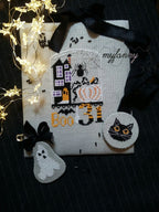 PDF INSTANT DOWNLOAD  My Fanny "31"  Counted Cross Stitch Pattern  Halloween, Haunted House, Autumn
