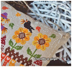 Crocette A Gogo  "Hello Autumn" Counted Cross Stitch Pattern, Pumpkins, Scarecrow, Flowers, Birds, Paper Pattern, In Stock