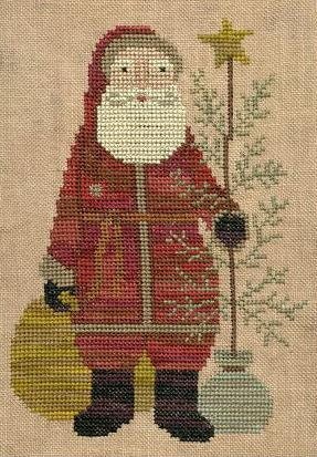 TERESA KOGUT "Country Santa"  Counted Cross Stitch Pattern  Santa, Winter, Christmas, Tree, Primitive, folk art, Pattern Only