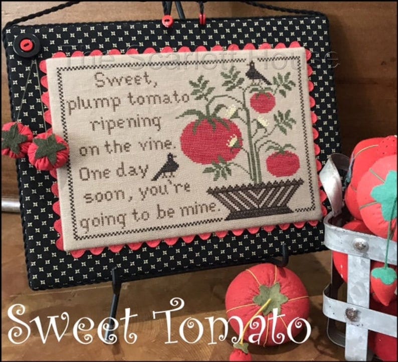 NASHVILLE EXCLUSIVE - The Scarlett House - "Sweet Tomato" (2020)  Counted Cross Stitch, Summer, Garden, Birds, Pattern Only