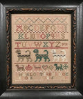 THE SCARLETT HOUSE "Charlotte Murdoch 1815" Counted Cross Stitch Pattern, Reproduction Sampler, Dogs, Pattern