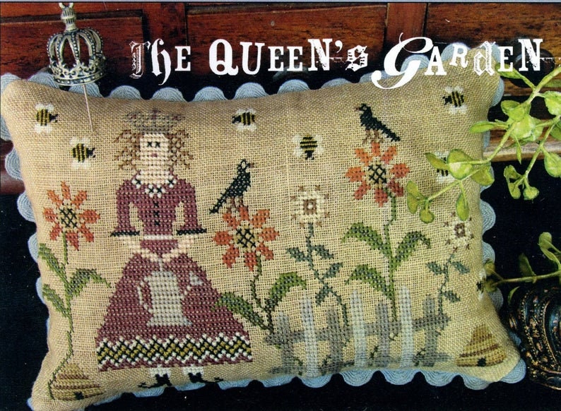 The Queen's Garden by THE SCARLETT HOUSE Counted Cross Stitch Pattern/Chart