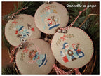 Crocette A Gogo   "BLUE CHRISTMAS"  Counted Cross Stitch Pattern  Winter, Ornaments, Snowman, Angel, Santa Claus, Italy, Paper Pattern