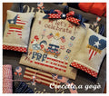 Crocette A Gogo   "FREEDOM"  Counted Cross Stitch Pattern  Summer, Patriotic, Americana, July, Paper Pattern