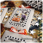 Crocette A Gogo   "Calendar - Part 3  Counted Cross Stitch Pattern  4 Cross Stitch Patterns, Autumn, Halloween, Winter, Christmas