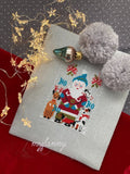 PDF INSTANT DOWNLOAD  My Fanny "Santa Collection #5"  Counted Cross Stitch Pattern  Christmas, Winter, Santa, Dogs, Mistletoe
