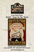 TERESA KOGUT "Hope For The World"  Counted Cross Stitch Pattern  Santa, Winter, Christmas, folk art, Pattern Only