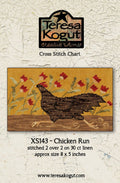 TERESA KOGUT "Chicken Run"  Counted Cross Stitch Pattern  Flowers, Spring, Primitive, folk art, Pattern Only