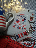 PDF DOWNLOAD My Fanny "Happy 4th of July"  Counted Cross Stitch Pattern  Patriotic, Americana, July 4th, Summer, Pattern Only