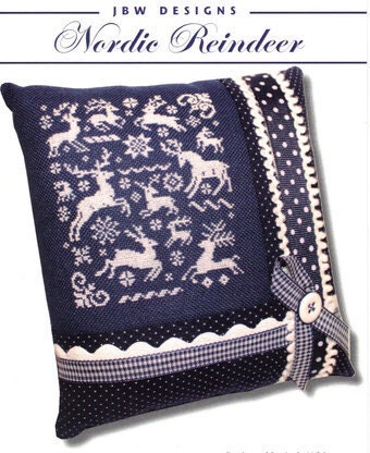 JBW DESIGNS "Nordic Reindeer" Counted Cross Stitch Pattern, Winter, Christmas, Pattern Only