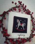 PDF INSTANT DOWNLOAD  My Fanny "Atmosfera di Natale"  Counted Cross Stitch Pattern  Christmas, Winter, Bear, Rocking Horse