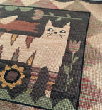 TERESA KOGUT "Tiger Cat"  Cross Stitch Pattern  Cat, Sunflowers, Primitive, Bird, Folk Art, Pattern Only