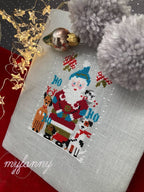 PDF INSTANT DOWNLOAD  My Fanny "Santa Collection #5"  Counted Cross Stitch Pattern  Christmas, Winter, Santa, Dogs, Mistletoe