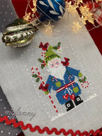 PDF INSTANT DOWNLOAD  My Fanny "Santa Collection #3"  Counted Cross Stitch Pattern  Cardinals, Holly, Christmas, Winter, Santa