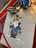 PDF INSTANT DOWNLOAD  My Fanny "Santa Collection #3"  Counted Cross Stitch Pattern  Cardinals, Holly, Christmas, Winter, Santa