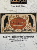 TERESA KOGUT "Halloween Greetings"  Cross Stitch Pattern  Halloween, Pumpkin, Fall, Crows, Primitive, Paper Pattern