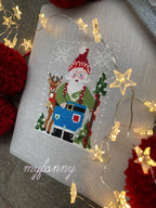 PDF INSTANT DOWNLOAD My Fanny "Santa Collection #7" Counted Cross Stitch Pattern, Christmas, Winter, Reindeer