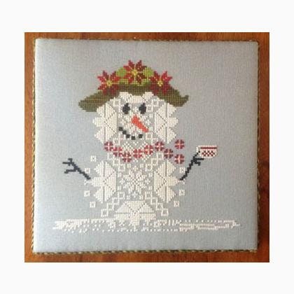 AURY TM DESIGNS "Too Chic" Counted Cross Stitch Pattern, Winter, Snowman, AuryTM