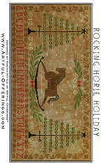 ARTFUL OFFERINGS "Rocking Horse Holiday Sampler" Counted Cross Stitch Pattern, Winter. Christmas, Pattern Only