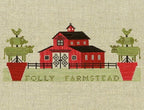 ARTFUL OFFERINGS "Folly Farmstead" Counted Cross Stitch Pattern, Barnyard, Cows Pigs, Chickens, Country, Pattern Only