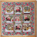 BARBARA ANA DESIGNS "Santa's Trips" Counted Cross Stitch Pattern, Animals, Farming, Fish, Church, Paper Pattern