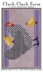 ARTFUL OFFERINGS "Cluck-Cluck Farm" Counted Cross Stitch Pattern, Chicken, Farmhouse, Pattern Only