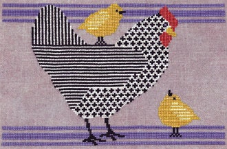 ARTFUL OFFERINGS "Cluck-Cluck Farm" Counted Cross Stitch Pattern, Chicken, Farmhouse, Pattern Only